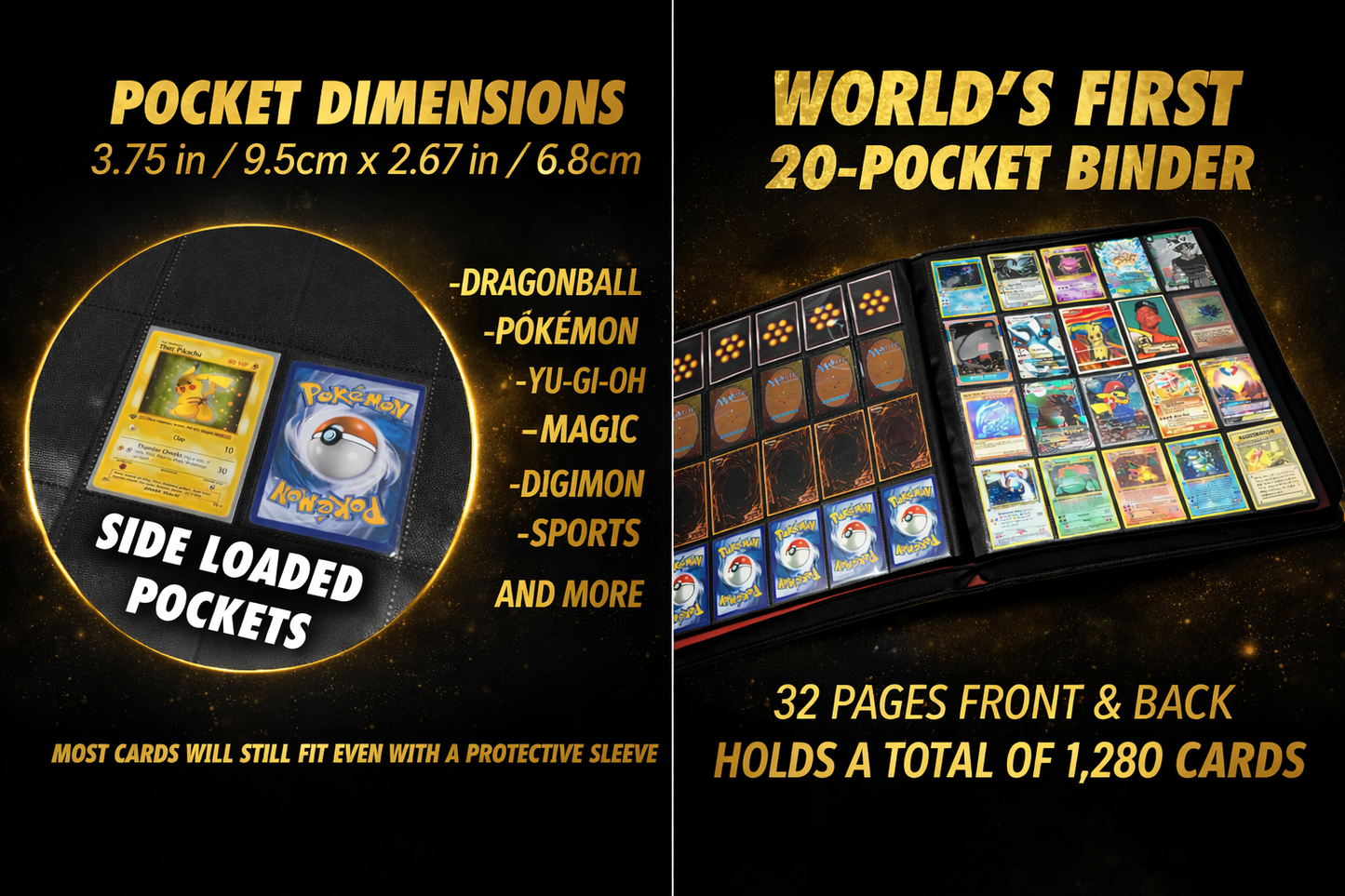Gem Mint Co Elite Vault – 20 Pocket TCG Binder | Holds 1,280 Cards