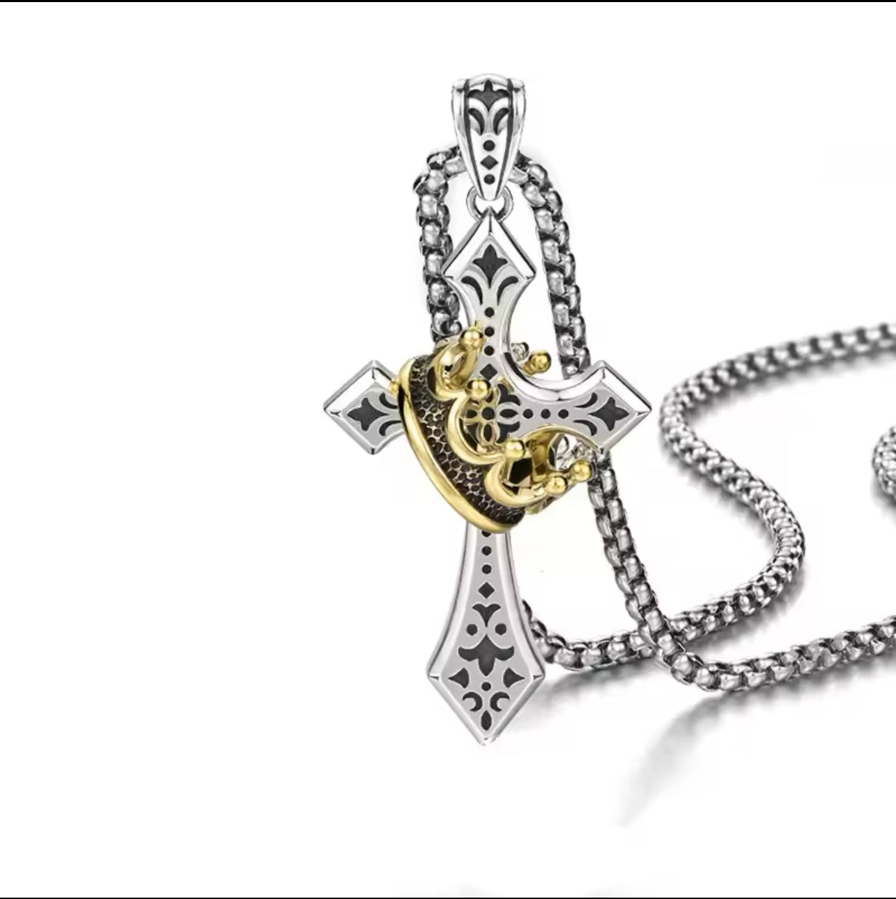 Crowned Cross Necklace