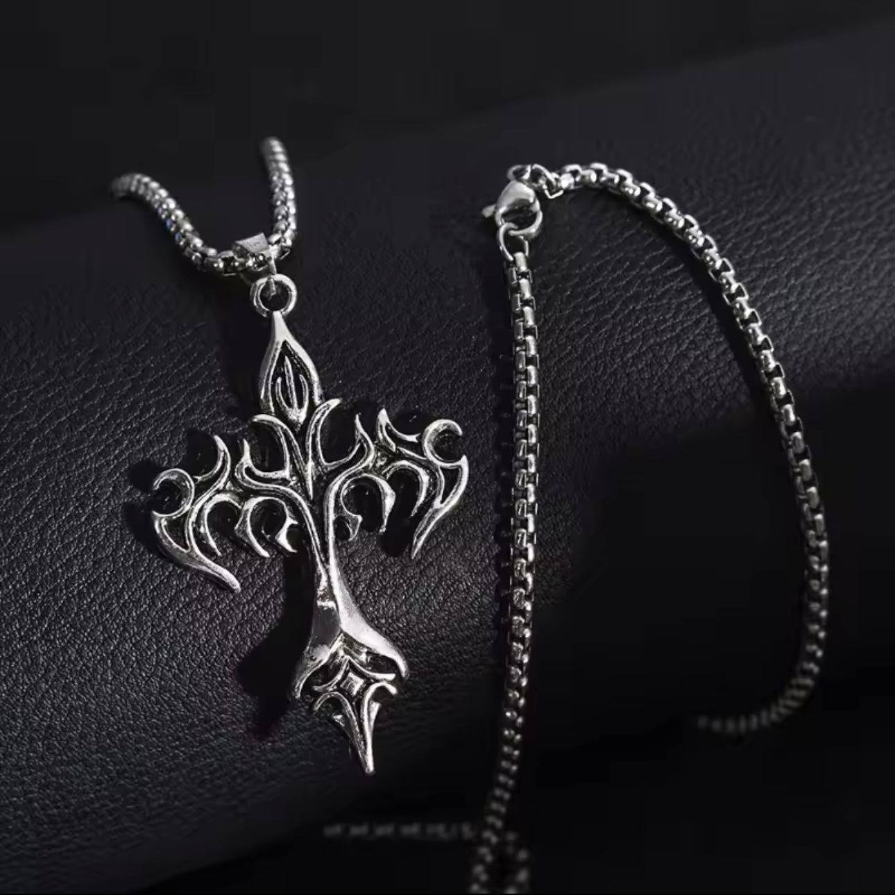 Flame Cross Necklace