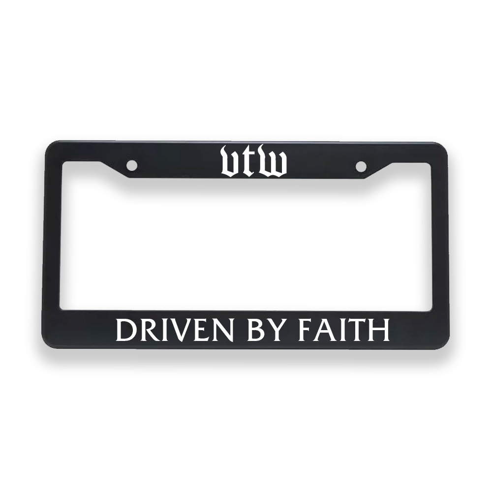 Driven By Faith License Plate Frame